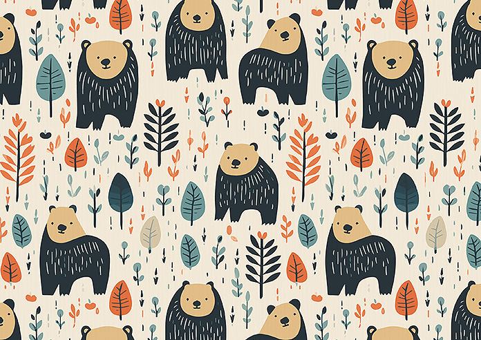 Bear Necessities, Spruce - Twist&Fit Roman Blind - Image 7